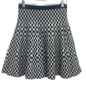 Carmen Marc Valvo Knit Pattern Swing Skirt